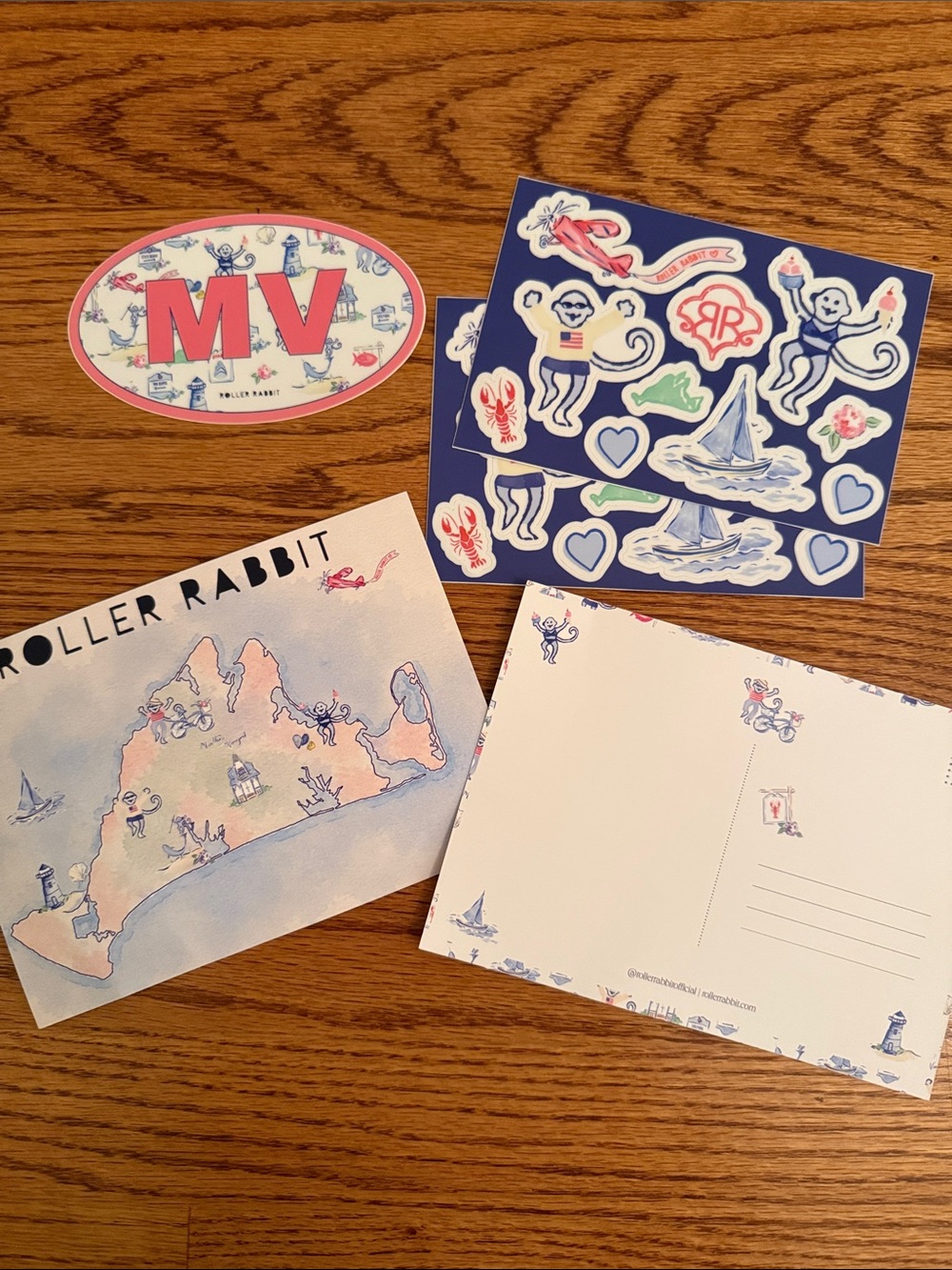Roller Rabbit x Martha’s Vineyard Sticker & Postcard Set